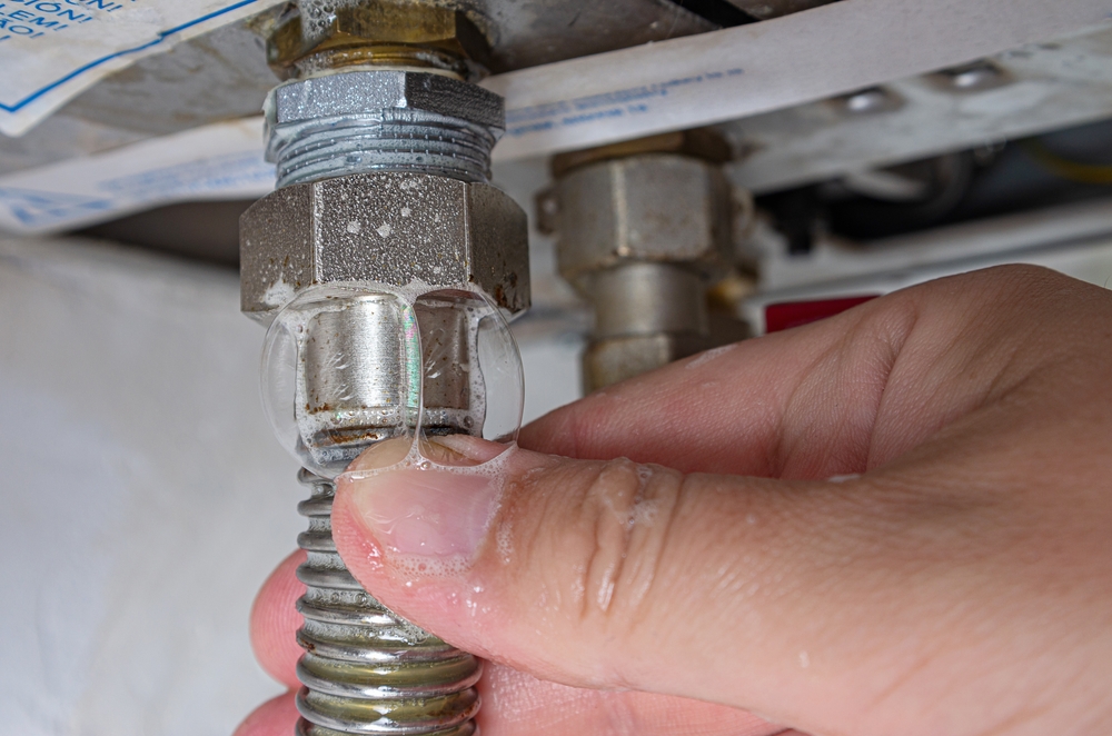 Gas leak at home boiler room.