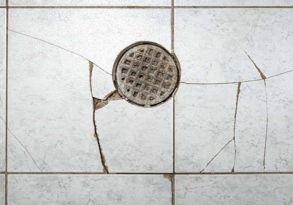 cracked foundation/floor drains