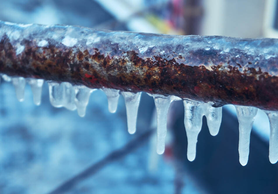 frozen pipe line
