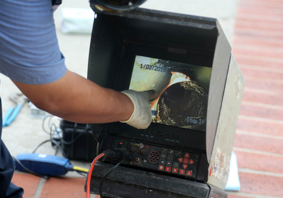 live feed from a video pipe camera